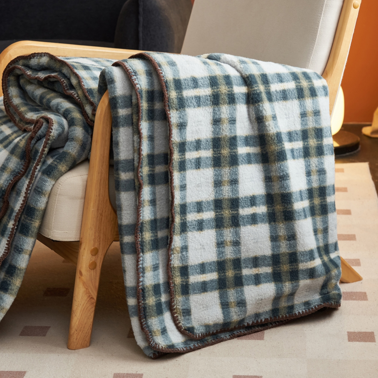 91家纺网 家纺一手货源 找家纺 寐绸家纺 2025新款230g双层羊绒牛奶绒毛毯 双层毛毯-威尔士亲格