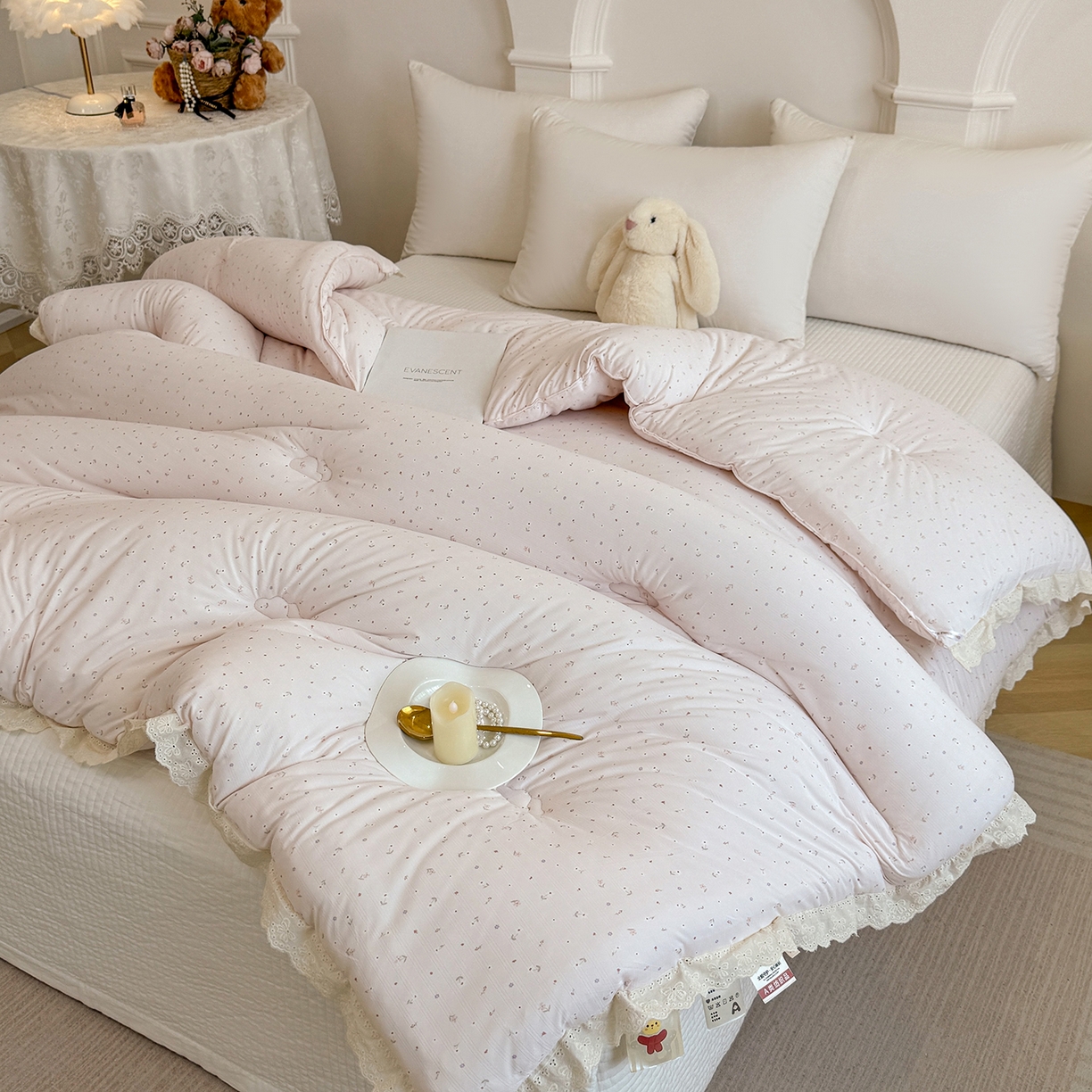 91家纺网 家纺一手货源 找家纺 （总）缔锦家纺 2025新款全棉花边提花被被子被芯