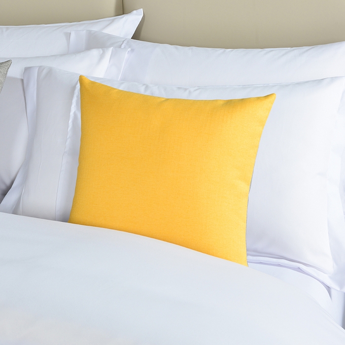 91家纺网 家纺一手货源 找家纺 万花酒店布草 2025新款纯色双拼织带床尾巾 双拼黄+灰