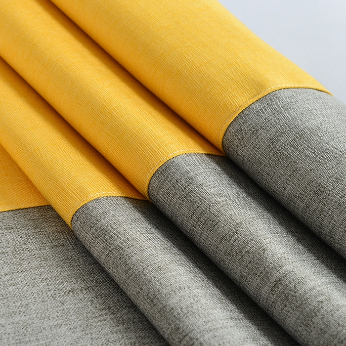 91家纺网 家纺一手货源 找家纺 万花酒店布草 2025新款纯色双拼织带床尾巾 双拼黄+灰