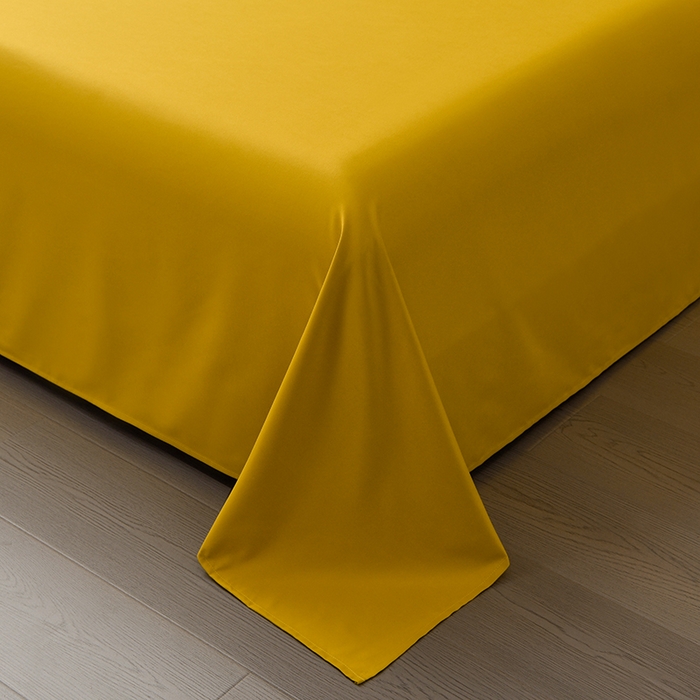 91家纺网 家纺一手货源 找家纺 万花酒店布草 2025新款酒店民宿专用四件套 黄色中厚款