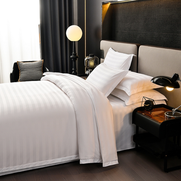 91家纺网 家纺一手货源 找家纺 万花酒店布草 2025新款酒店民宿专用四件套 缎条款加厚款