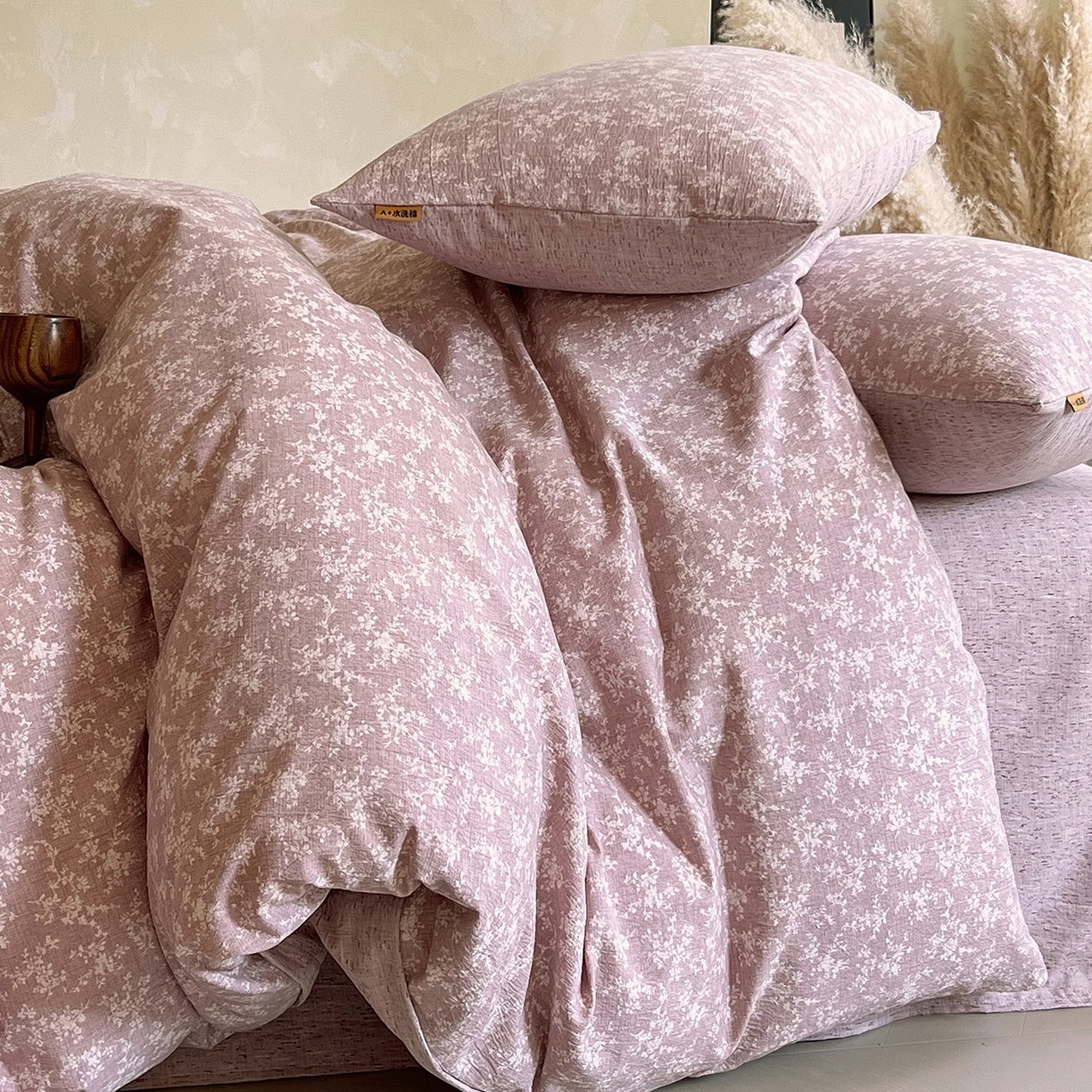 灿哈家纺 2025新款复古风仿麻四件套 贝莉亚