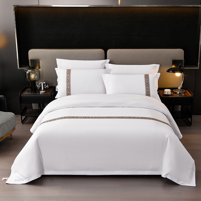 91家纺网 家纺一手货源 找家纺 万花酒店布草 2025新款酒店民宿专用四件套 紫色彩条加厚款,紫色彩条加厚款