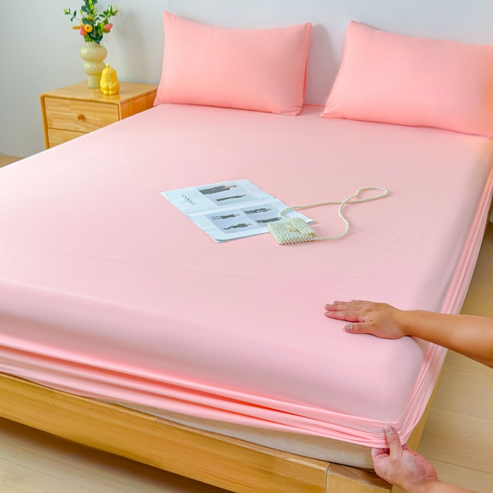 91家纺网 家纺一手货源 找家纺 （总）佑佳家纺 2025年新款铂金棉芦荟棉单床笠，有配套枕套「支持定制各种尺寸」