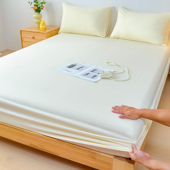 91家纺网 家纺一手货源 找家纺 （总）佑佳家纺 2025年新款铂金棉芦荟棉单床笠，有配套枕套「支持定制各种尺寸」