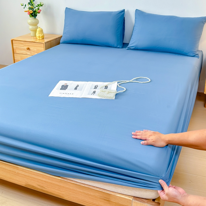 91家纺网 家纺一手货源 找家纺 （总）佑佳家纺 2025年新款铂金棉芦荟棉单床笠，有配套枕套「支持定制各种尺寸」