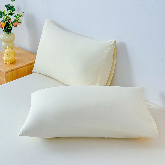 91家纺网 家纺一手货源 找家纺 佑佳家纺 2025年新款铂金棉芦荟棉单床笠，有配套枕套「支持定制各种尺寸」 象牙白