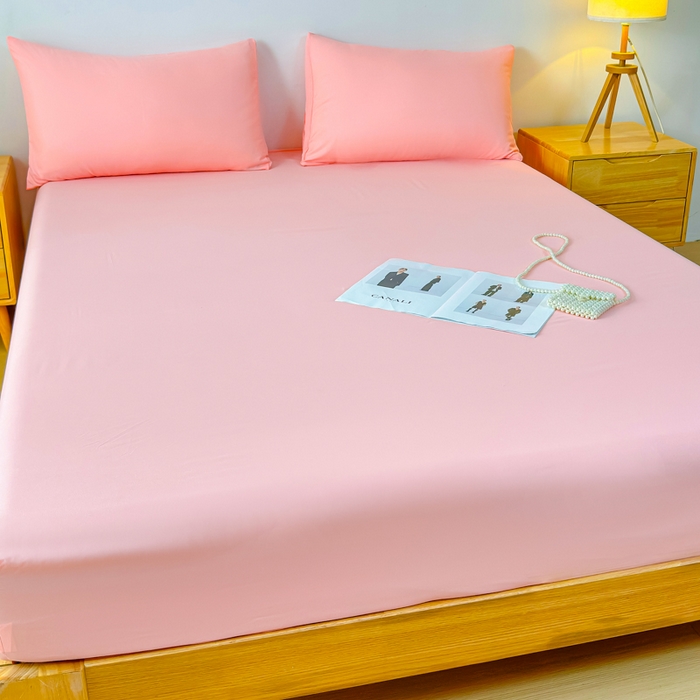 91家纺网 家纺一手货源 找家纺 佑佳家纺 2025年新款铂金棉芦荟棉单床笠，有配套枕套「支持定制各种尺寸」 新玉色