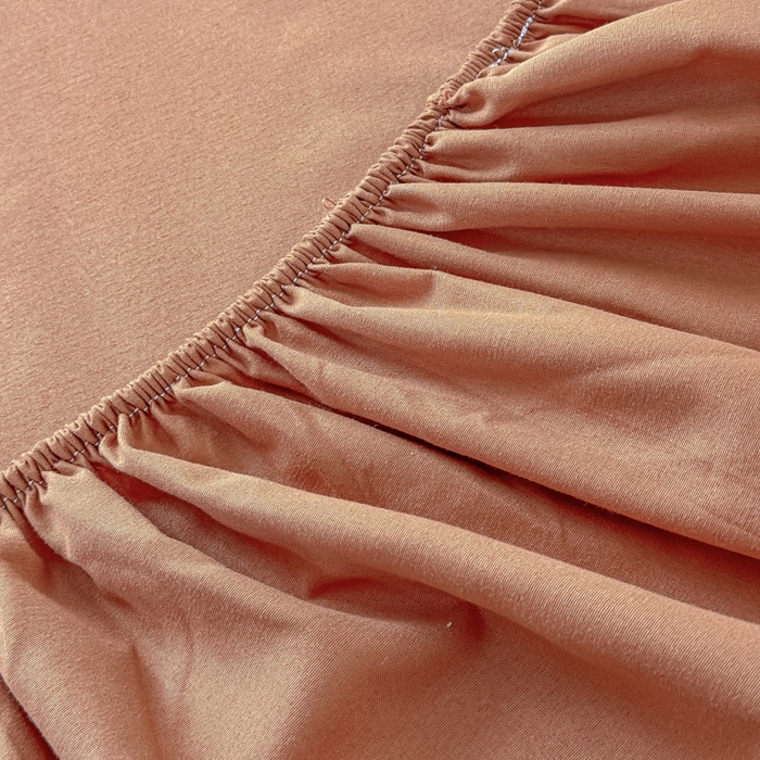 91家纺网 家纺一手货源 找家纺 佑佳家纺 2025年新款铂金棉芦荟棉单床笠，有配套枕套「支持定制各种尺寸」 焦糖色