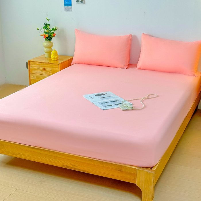 91家纺网 家纺一手货源 找家纺 佑佳家纺 2025年新款铂金棉芦荟棉单床笠，有配套枕套「支持定制各种尺寸」 新玉色