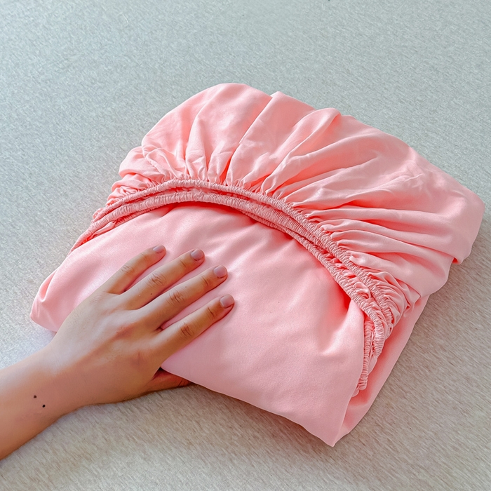 91家纺网 家纺一手货源 找家纺 佑佳家纺 2025年新款铂金棉芦荟棉单床笠，有配套枕套「支持定制各种尺寸」 新玉色