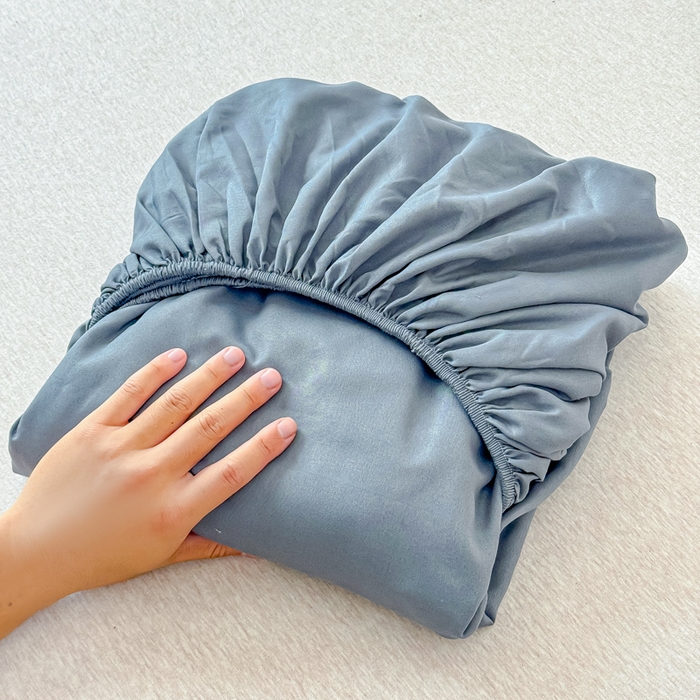 91家纺网 家纺一手货源 找家纺 佑佳家纺 2025年新款铂金棉芦荟棉单床笠，有配套枕套「支持定制各种尺寸」 深冬灰