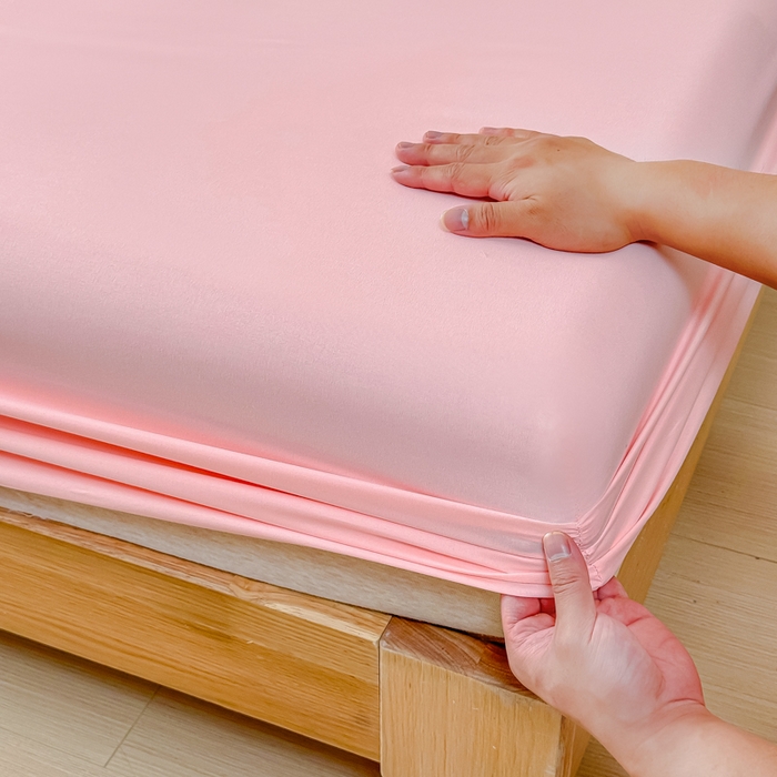 91家纺网 家纺一手货源 找家纺 佑佳家纺 2025年新款铂金棉芦荟棉单床笠，有配套枕套「支持定制各种尺寸」 新玉色