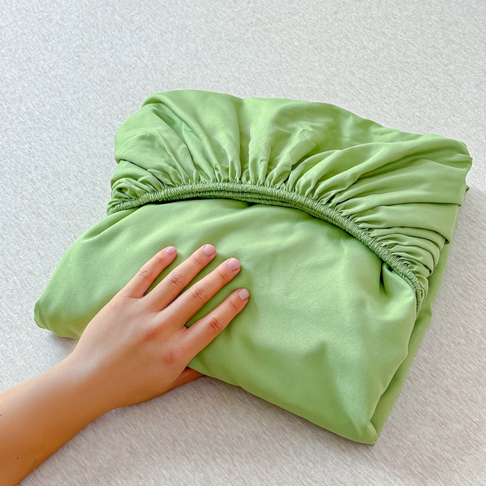 91家纺网 家纺一手货源 找家纺 佑佳家纺 2025年新款铂金棉芦荟棉单床笠，有配套枕套「支持定制各种尺寸」 抹茶绿