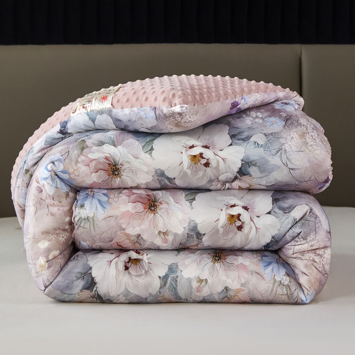 91家纺网 家纺一手货源 找家纺 （总）缔锦家纺 2025新款虫草针织养肤豆豆被被子被芯