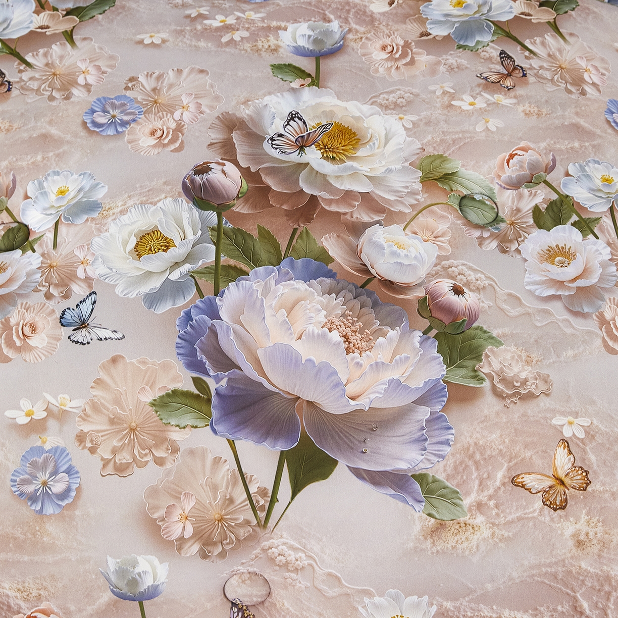 91家纺网 家纺一手货源 找家纺 缔锦家纺 2025新款虫草针织养肤豆豆被被子被芯 午后茶绘