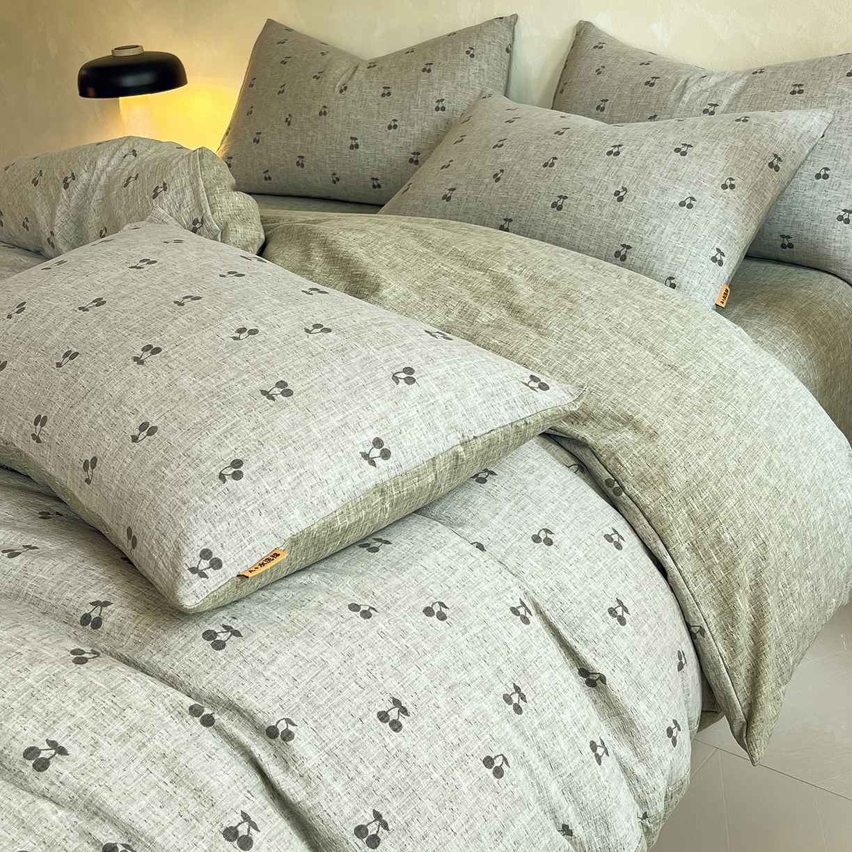 91家纺网 家纺一手货源 找家纺 灿哈家纺 2025新款复古风仿麻四件套 晓雅