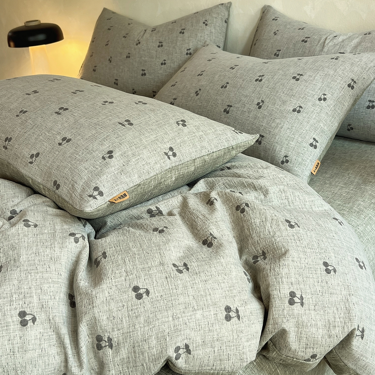 91家纺网 家纺一手货源 找家纺 灿哈家纺 2025新款复古风仿麻四件套 晓雅