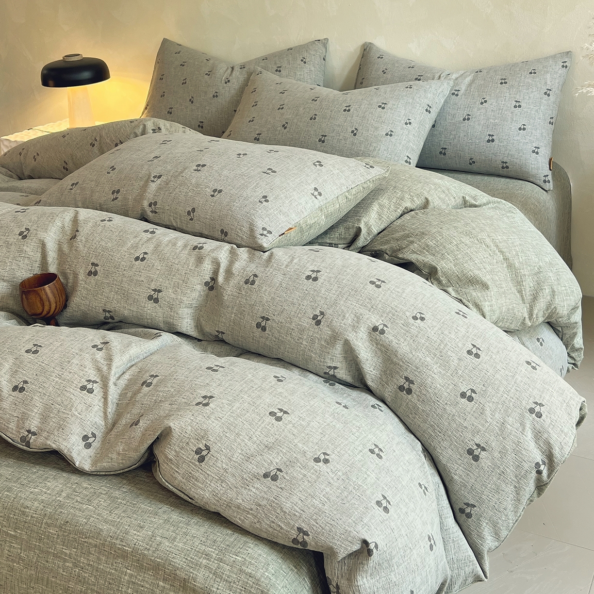 91家纺网 家纺一手货源 找家纺 灿哈家纺 2025新款复古风仿麻四件套 晓雅