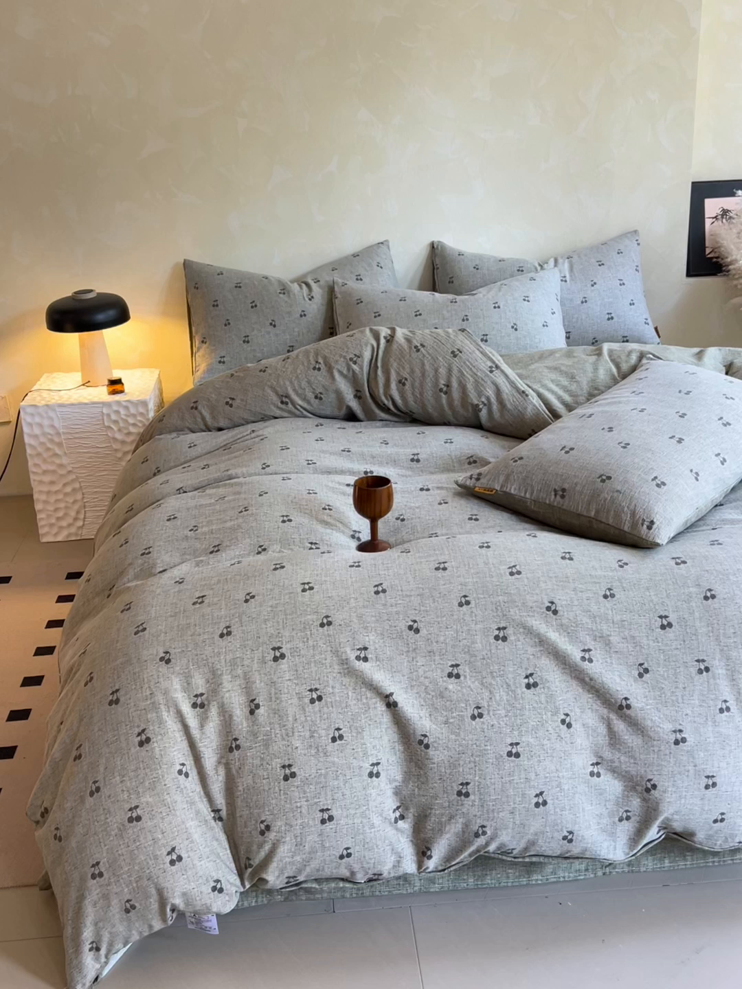 91家纺网 家纺一手货源 找家纺 灿哈家纺 2025新款复古风仿麻四件套 晓雅