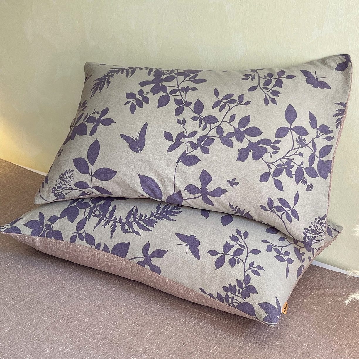 91家纺网 家纺一手货源 找家纺 灿哈家纺 2025新款复古风仿麻四件套 紫叶倾城