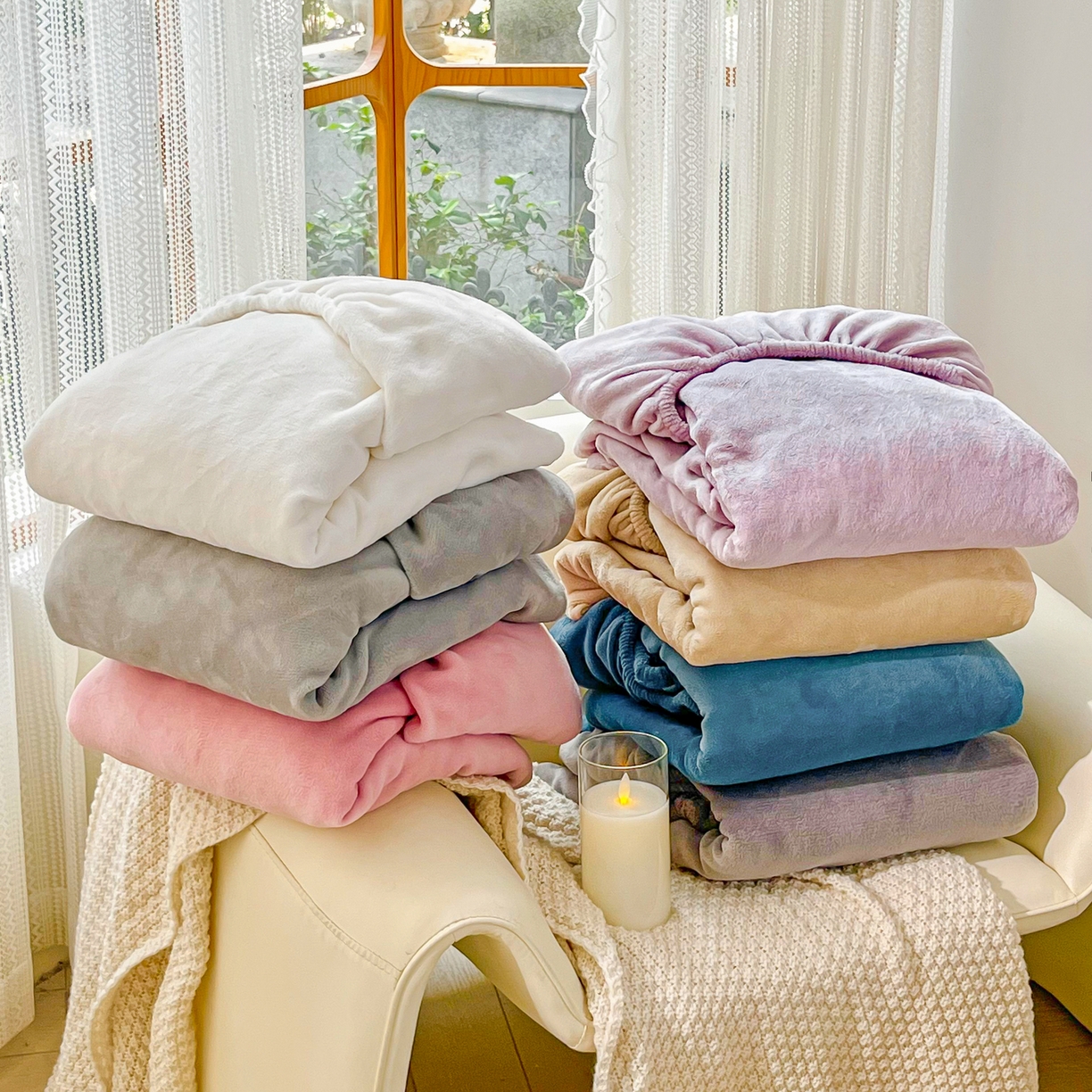 91家纺网 家纺一手货源 找家纺 恬澳家纺 2025新款200g高克重牛奶绒床笠单品床笠单件单床笠 组合图仅供展示不可下单