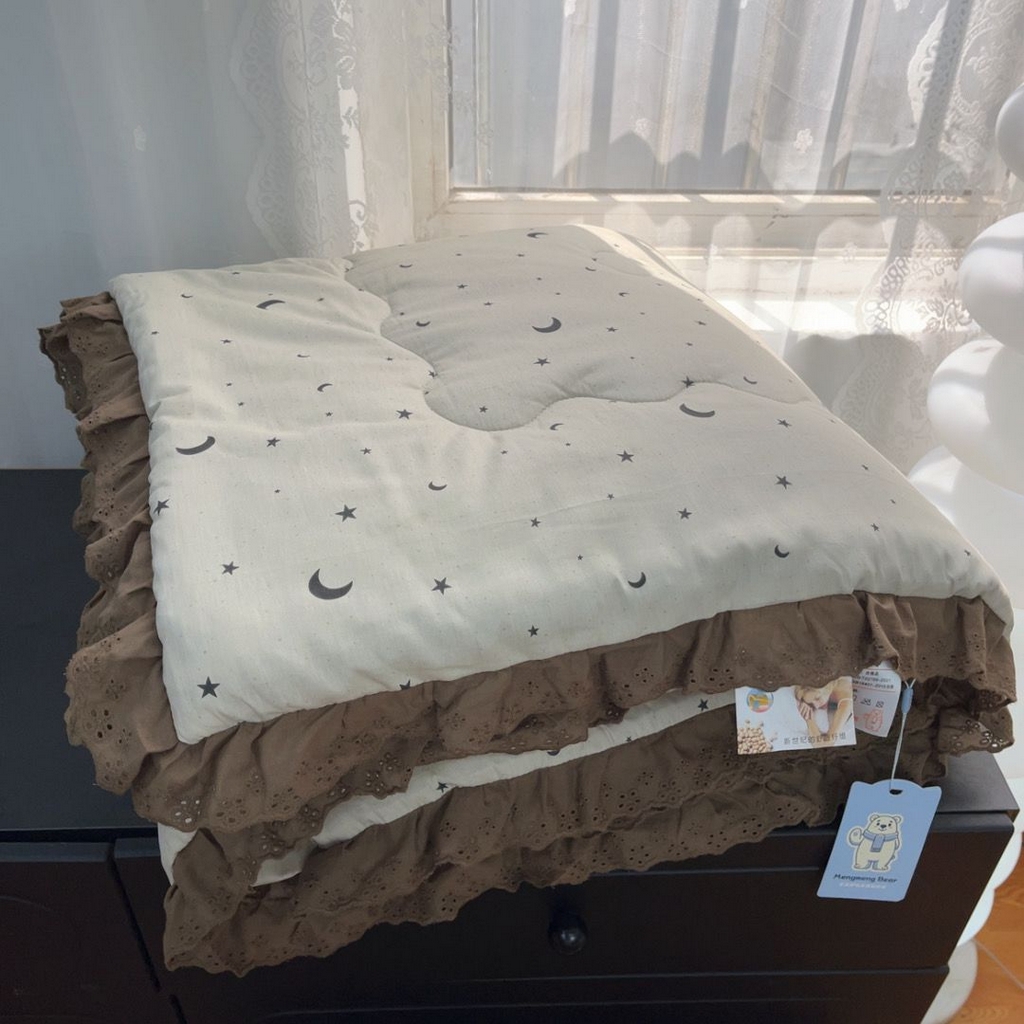 91家纺网 家纺一手货源 找家纺 （总）暖居 2025新款纯棉豆豆被四件套5.7斤春秋被7.1斤冬被+同款砂洗棉花床盖三件套