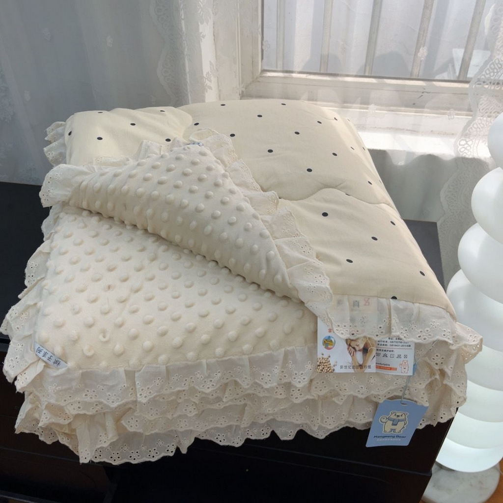 91家纺网 家纺一手货源 找家纺 （总）暖居 2025新款纯棉豆豆被四件套5.7斤春秋被7.1斤冬被+同款砂洗棉花床盖三件套