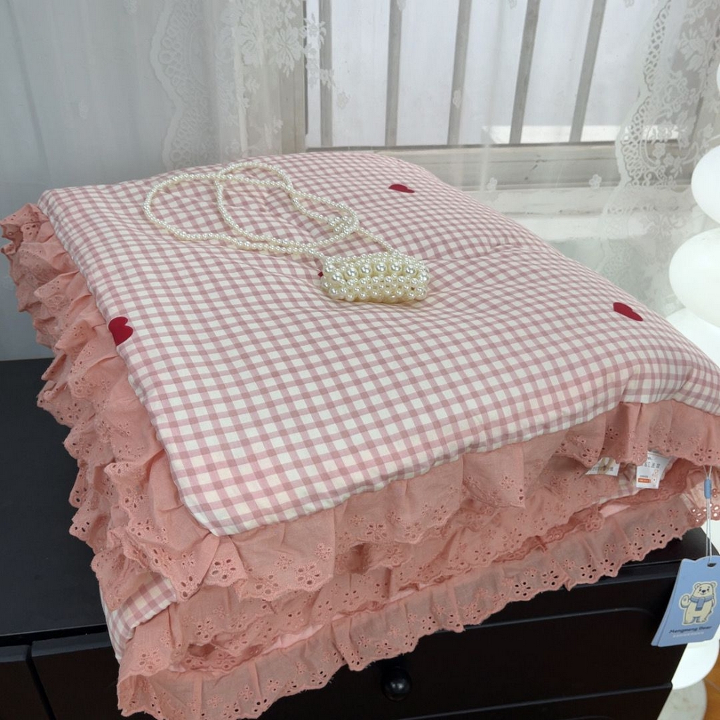 91家纺网 家纺一手货源 找家纺 （总）暖居 2025新款纯棉豆豆被四件套5.7斤春秋被7.1斤冬被+同款砂洗棉花床盖三件套