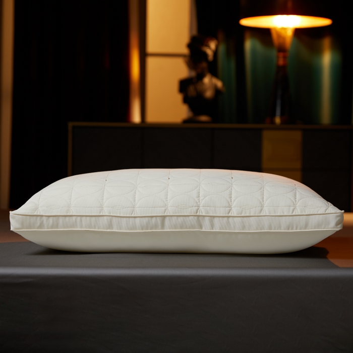 91家纺网 家纺一手货源 找家纺 （总）晚儿 2025新款全棉蚕丝蛋白护颈枕-波尔卡圆舞