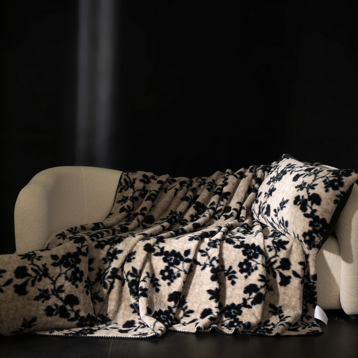 91家纺网 家纺一手货源 找家纺 子曰 2025新款A类美拉德兔绒复合毯系列 美拉德毛毯-萦漫