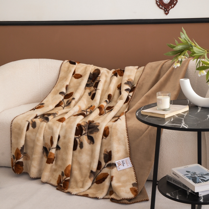 91家纺网 家纺一手货源 找家纺 子曰 2025新款A类美拉德兔绒复合毯系列 美拉德毛毯-曼丽