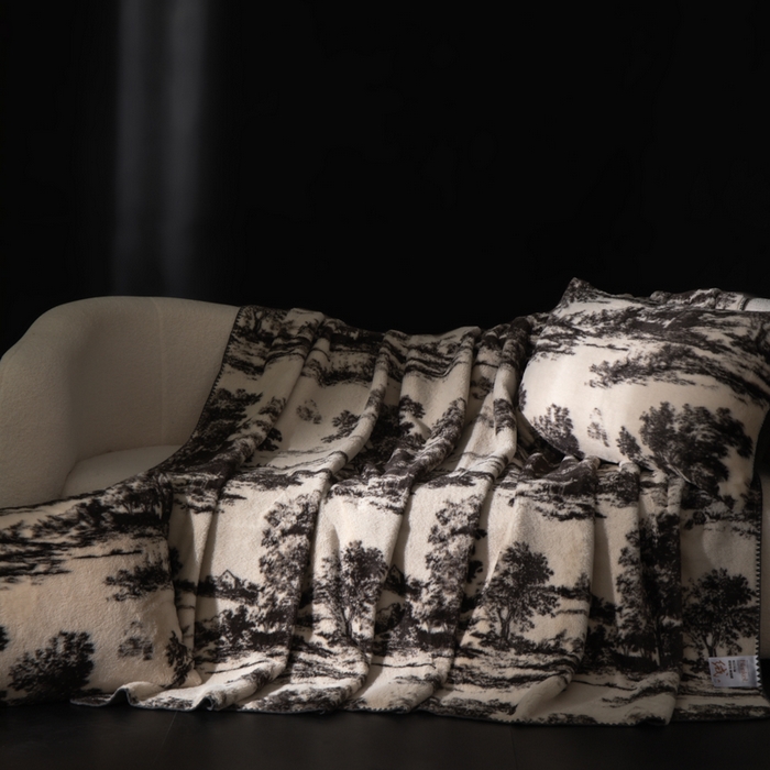 91家纺网 家纺一手货源 找家纺 子曰 2025新款A类美拉德兔绒复合毯系列 美拉德毛毯-赫本