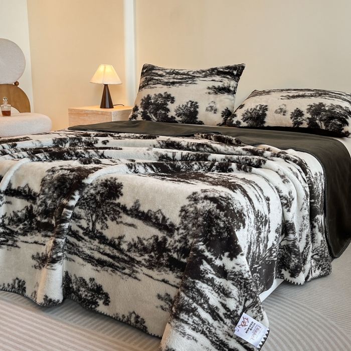 91家纺网 家纺一手货源 找家纺 子曰 2025新款A类美拉德兔绒复合毯系列 美拉德毛毯-赫本