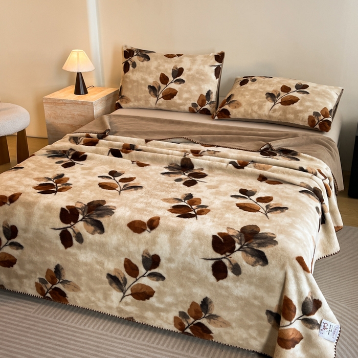 91家纺网 家纺一手货源 找家纺 子曰 2025新款A类美拉德兔绒复合毯系列 美拉德毛毯-曼丽