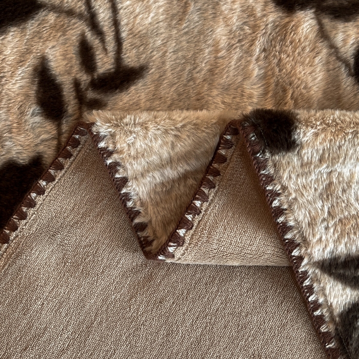 91家纺网 家纺一手货源 找家纺 子曰 2025新款A类美拉德兔绒复合毯系列 美拉德毛毯-花语