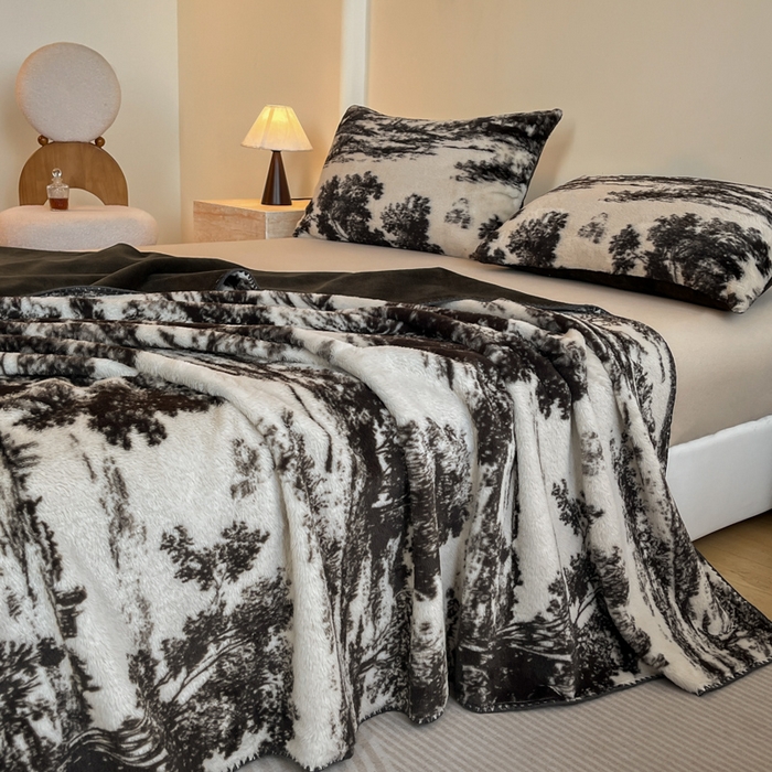 91家纺网 家纺一手货源 找家纺 子曰 2025新款A类美拉德兔绒复合毯系列 美拉德毛毯-赫本