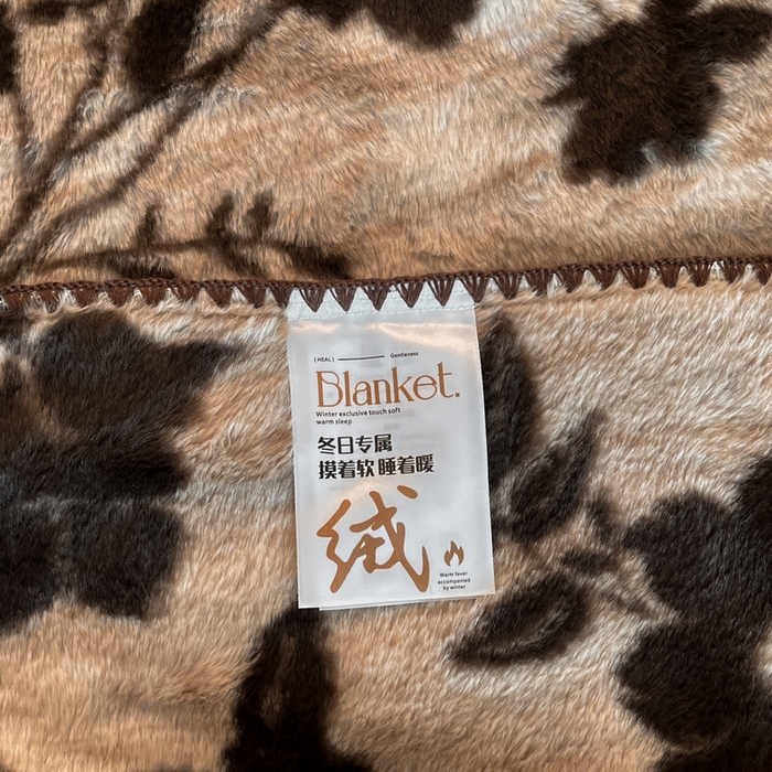 91家纺网 家纺一手货源 找家纺 子曰 2025新款A类美拉德兔绒复合毯系列 美拉德毛毯-花语