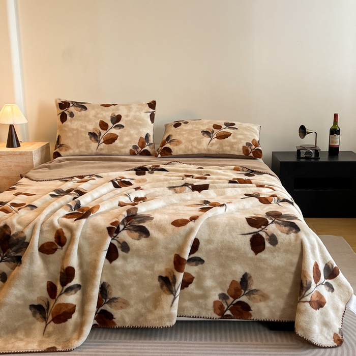 91家纺网 家纺一手货源 找家纺 子曰 2025新款A类美拉德兔绒复合毯系列 美拉德毛毯-曼丽