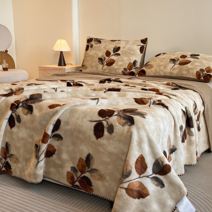 91家纺网 家纺一手货源 找家纺 子曰 2025新款A类美拉德兔绒复合毯系列 美拉德毛毯-曼丽