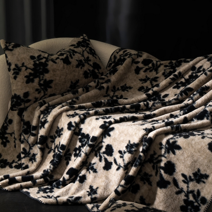 91家纺网 家纺一手货源 找家纺 子曰 2025新款A类美拉德兔绒复合毯系列 美拉德毛毯-萦漫