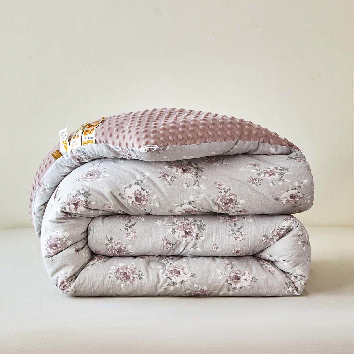 91家纺网 家纺一手货源 找家纺 缔锦家纺 2025新款亚麻豆豆被被子被芯 花汐