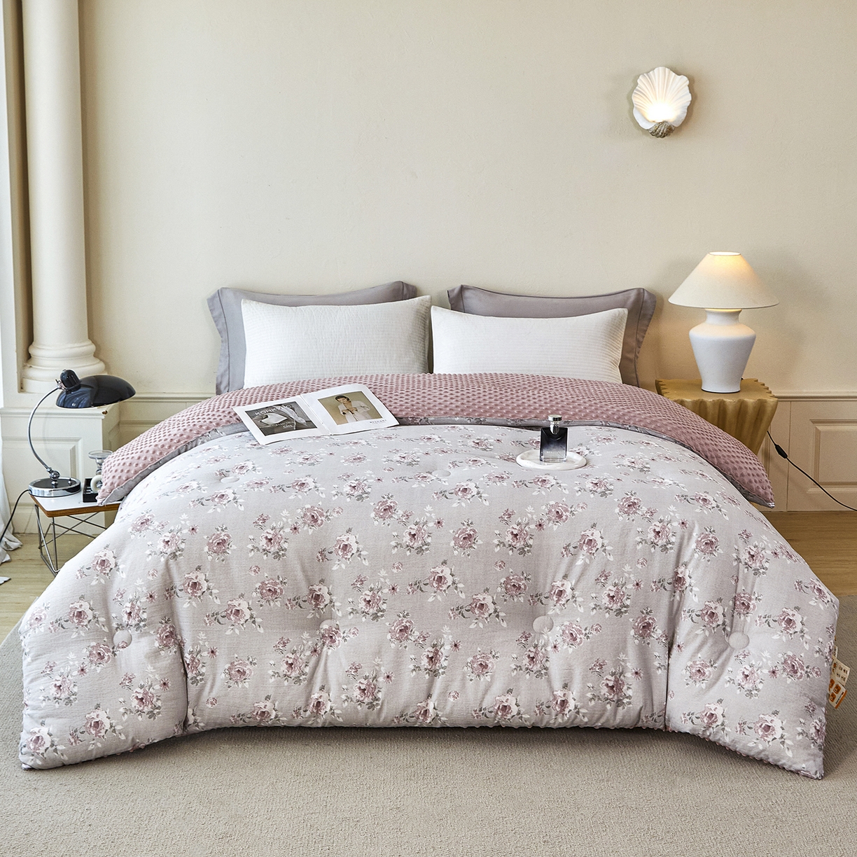 缔锦家纺 2025新款亚麻豆豆被被子被芯 花汐