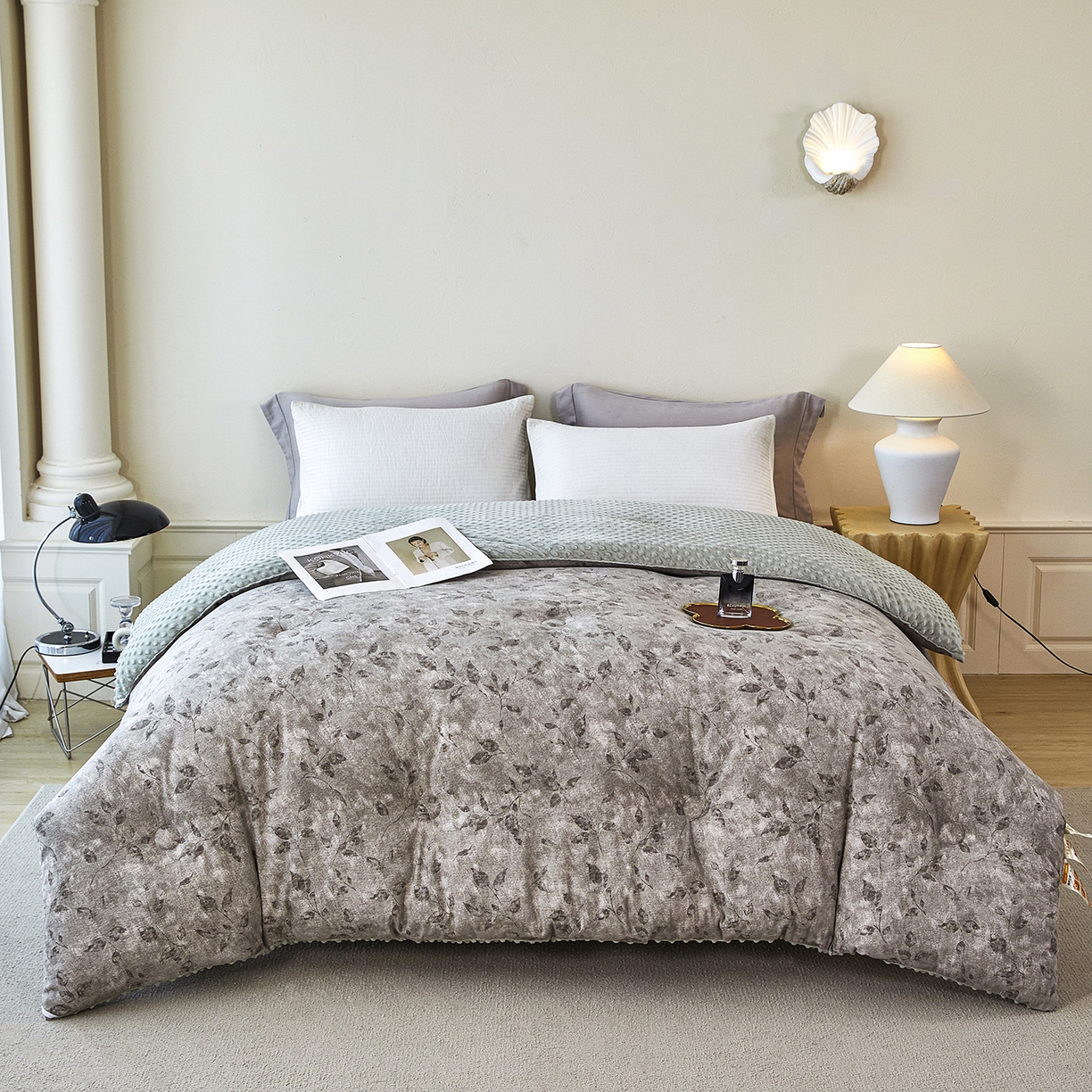 缔锦家纺 2025新款亚麻豆豆被被子被芯 沐颜