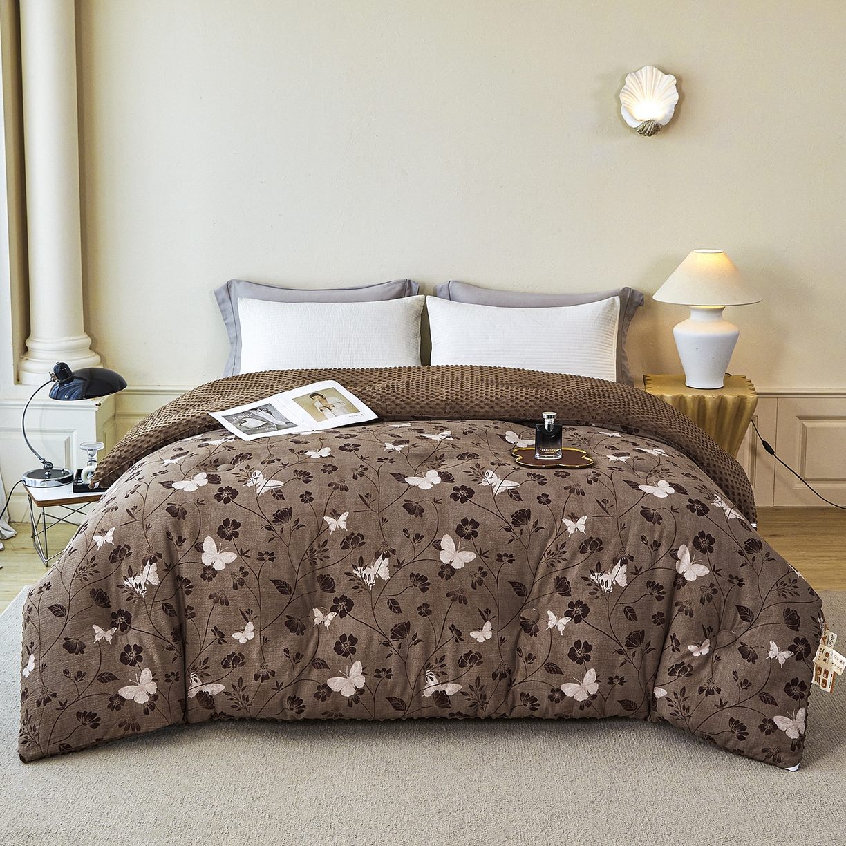 缔锦家纺 2025新款亚麻豆豆被被子被芯 云梦牧野