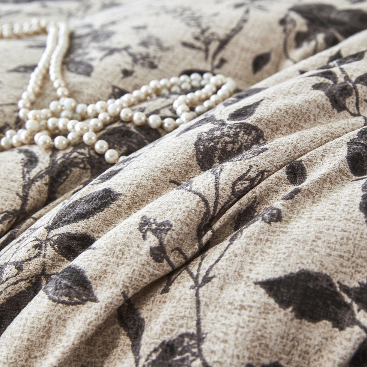 91家纺网 家纺一手货源 找家纺 缔锦家纺 2025新款亚麻豆豆被被子被芯 水墨香韵