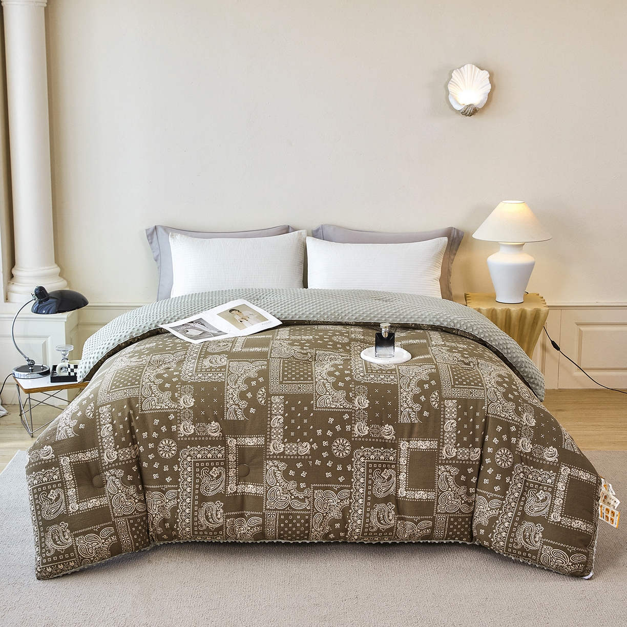 缔锦家纺 2025新款亚麻豆豆被被子被芯 觅影