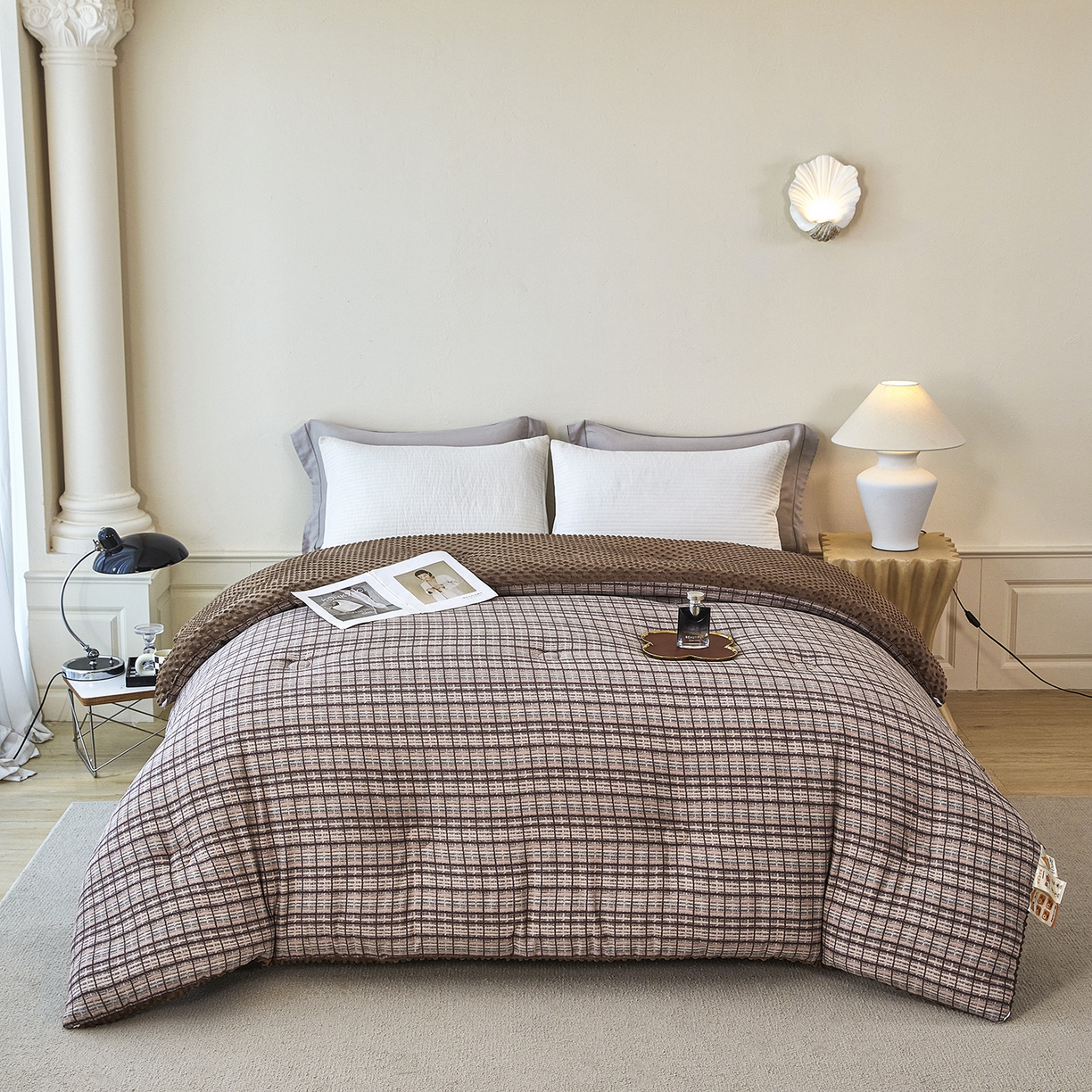 缔锦家纺 2025新款亚麻豆豆被被子被芯 拂晓