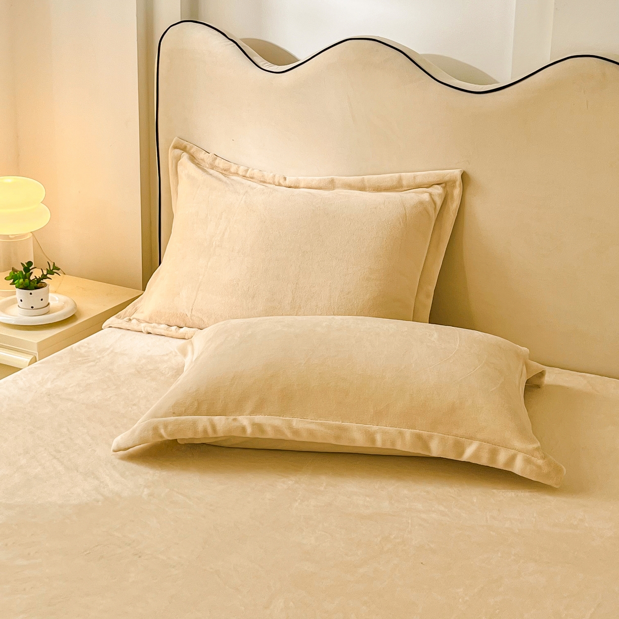 91家纺网 家纺一手货源 找家纺 恬澳家纺 2025新款200g高克重牛奶绒床笠单品床笠单件单床笠 暖阳-香槟